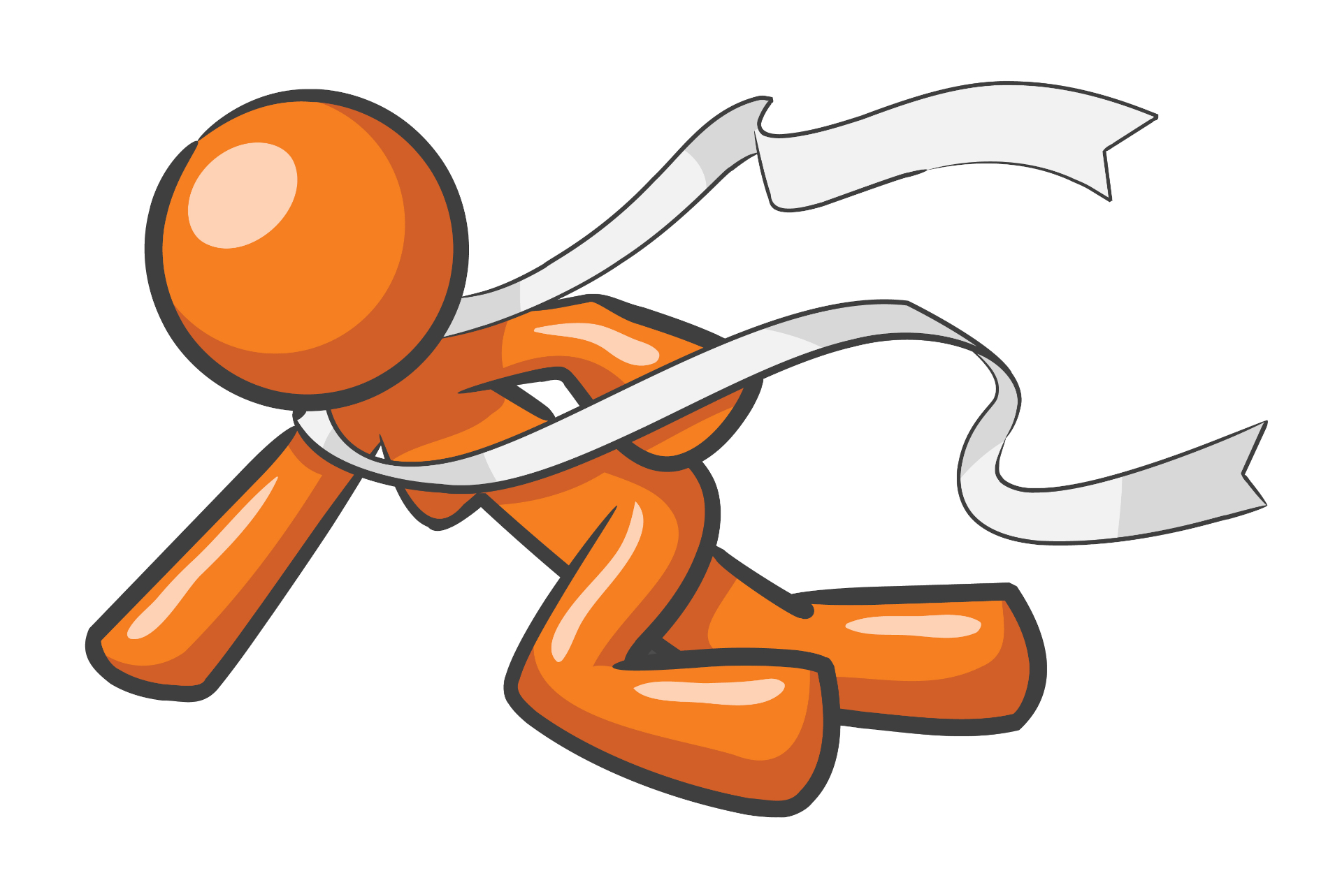 Design mascot Woman Finish Line