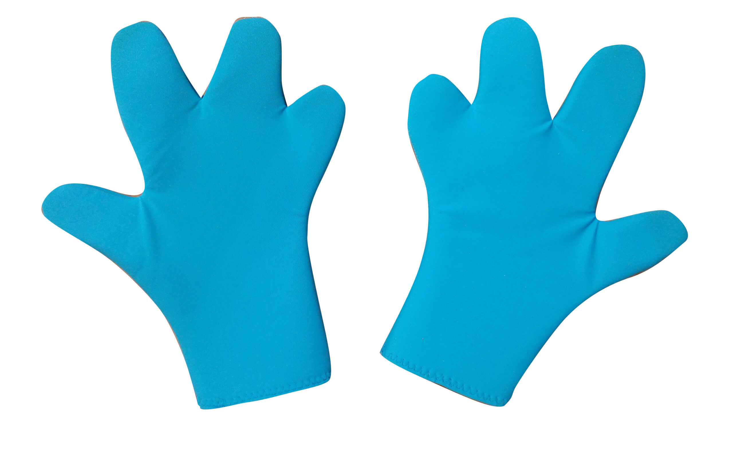 gants bleus mascotte