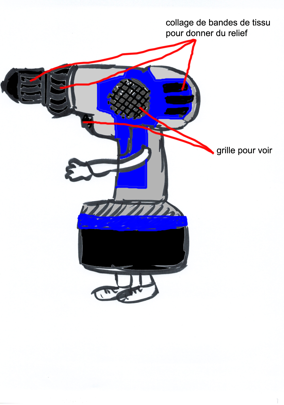Dessin du projet de perceuse